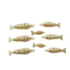 Jewelry Accessories Copper Geometric Fish Koi Pendant Electroplated With Lines Pattern Diy Handmade