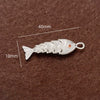 Jewelry Accessories Copper Geometric Fish Koi Pendant Electroplated With Lines Pattern Diy Handmade