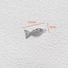 Jewelry Accessories Copper Geometric Fish Koi Pendant Electroplated With Lines Pattern Diy Handmade