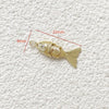 Jewelry Accessories Copper Geometric Fish Koi Pendant Electroplated With Lines Pattern Diy Handmade