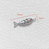 Jewelry Accessories Copper Geometric Fish Koi Pendant Electroplated With Lines Pattern Diy Handmade