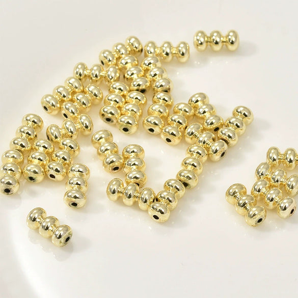 Jewelry Accessories Copper Geometric Three Layer Lantern Beads Electroplated