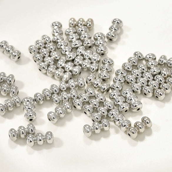 Jewelry Accessories Copper Geometric Three Layer Lantern Beads Electroplated