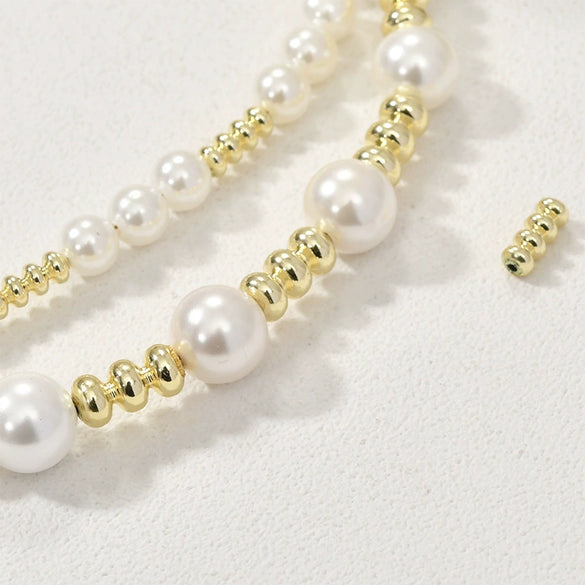 Jewelry Accessories Copper Geometric Three Layer Lantern Beads Electroplated