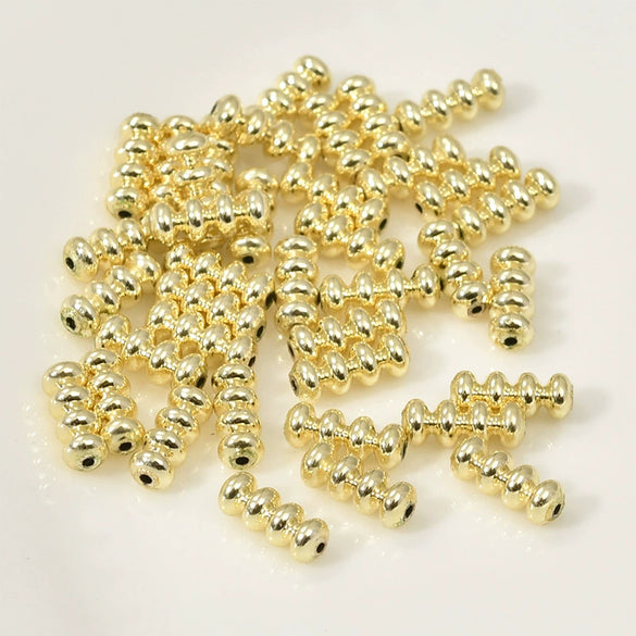 Jewelry Accessories Copper Geometric Three Layer Lantern Beads Electroplated