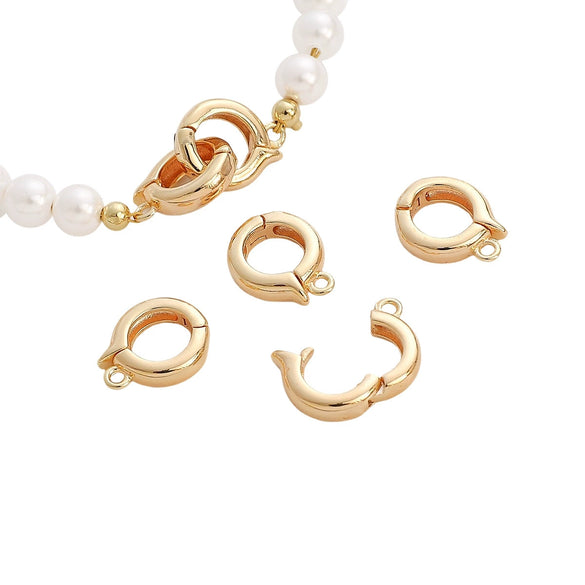 Jewelry Accessories Copper Goldplated Round Bow Tie With Universal Pearl Buckle Electroplating Handmade
