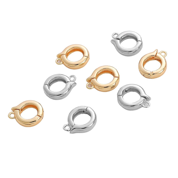 Jewelry Accessories Copper Goldplated Round Bow Tie With Universal Pearl Buckle Electroplating Handmade