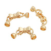 Jewelry Accessories Copper Goldplated Round Bow Tie With Universal Pearl Buckle Electroplating Handmade