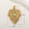 Jewelry Accessories Copper Goldplated Zircon Heart Pendant Light Luxury Cut Out
