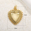 Jewelry Accessories Copper Goldplated Zircon Heart Pendant Light Luxury Cut Out