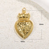 Jewelry Accessories Copper Goldplated Zircon Heart Pendant Light Luxury Cut Out