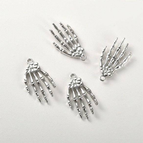 Jewelry Accessories Copper Gothic Retro Skull Palm Ghost Claw Electroplated