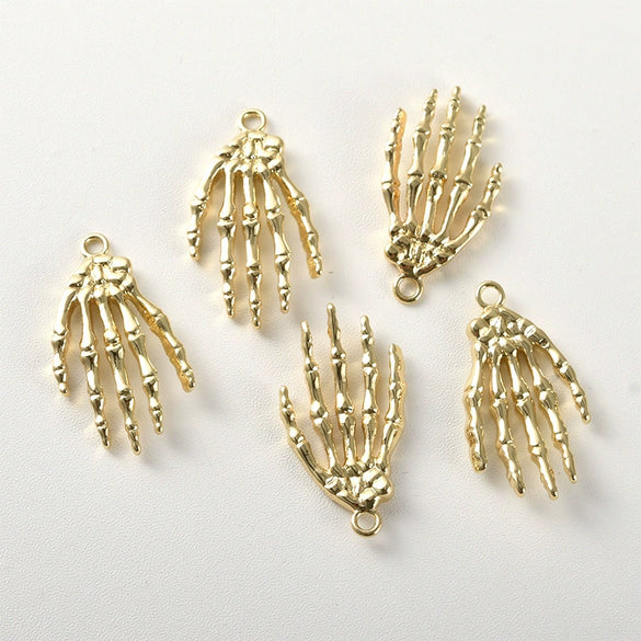 Jewelry Accessories Copper Gothic Retro Skull Palm Ghost Claw Electroplated
