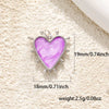 Jewelry Accessories Copper Heart Shape Pendant With Oil Drop Enamel And Leopard Love Design Electroplated