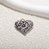 Jewelry Accessories Copper Heart Shape Pendant With Oil Drop Enamel And Leopard Love Design Electroplated