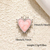 Jewelry Accessories Copper Heart Shape Pendant With Oil Drop Enamel And Leopard Love Design Electroplated