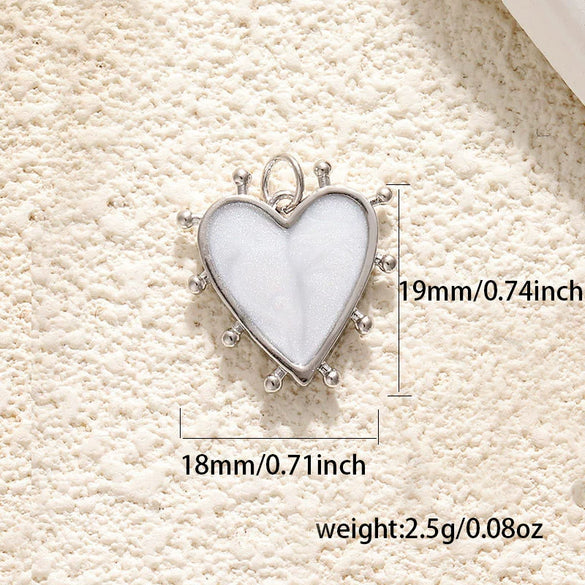 Jewelry Accessories Copper Heart Shape Pendant With Oil Drop Enamel And Leopard Love Design Electroplated