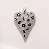 Jewelry Accessories Copper Heart Shape Pendant With Oil Drop Enamel And Leopard Love Design Electroplated