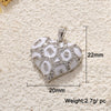 Jewelry Accessories Copper Heart Shape Pendant With Oil Drop Enamel And Leopard Love Design Electroplated
