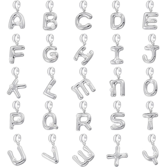 Jewelry Accessories Copper Joker Letter Pendant Set With Pearls