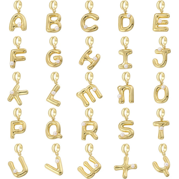 Jewelry Accessories Copper Joker Letter Pendant Set With Pearls
