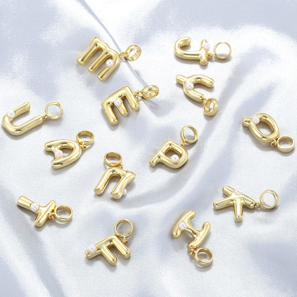 Jewelry Accessories Copper Joker Letter Pendant Set With Pearls