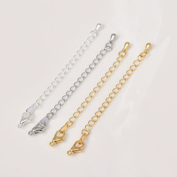 Jewelry Accessories Copper 14K Gold Plated Joker Pearl Bracelet Necklace With Lobster Buckle Extension Chain Diy Handmade