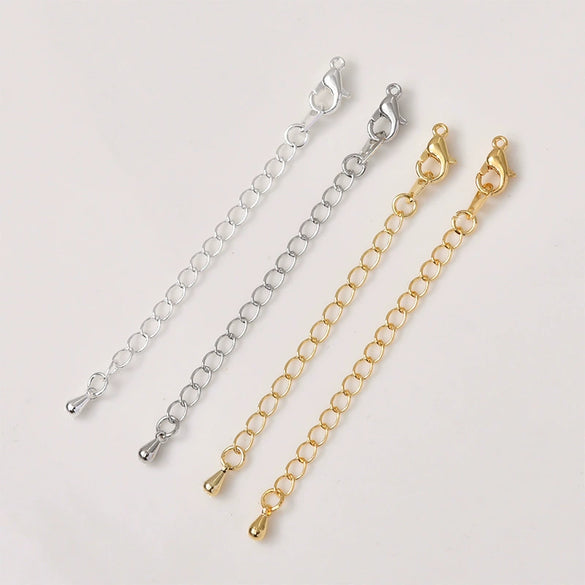 Jewelry Accessories Copper 14K Gold Plated Joker Pearl Bracelet Necklace With Lobster Buckle Extension Chain Diy Handmade