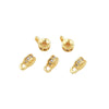Jewelry Accessories Copper 14K Goldplated Zircon Ring With Hanging Beads Threeway Gasket Electroplating Versatile Minimalist