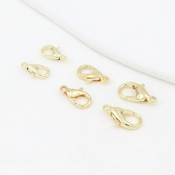 Jewelry Accessories Copper Lobster Buckle With 18K Gold Electroplating