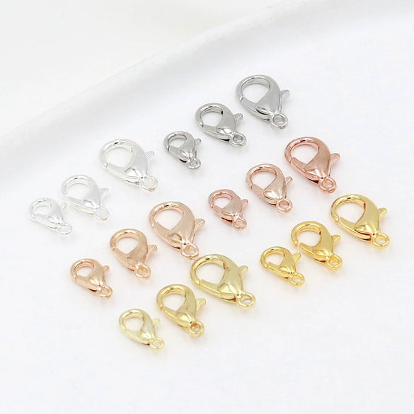 Jewelry Accessories Copper Lobster Buckle With 18K Gold Electroplating