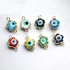 Jewelry Accessories Copper Oil Dripping Eyes Glass Bohemian Style Electroplated Pendant Necklace Bracelet