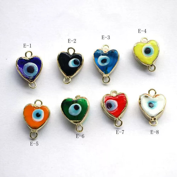 Jewelry Accessories Copper Oil Dripping Eyes Glass Bohemian Style Electroplated Pendant Necklace Bracelet