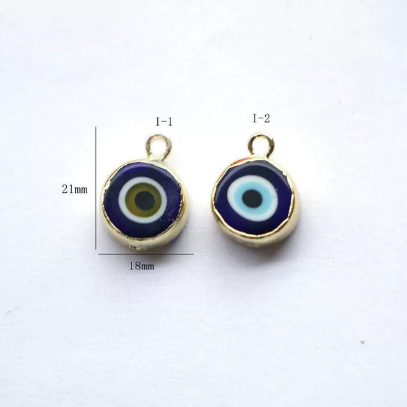 Jewelry Accessories Copper Oil Dripping Eyes Glass Bohemian Style Electroplated Pendant Necklace Bracelet