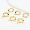 Jewelry Accessories Copper Open Closed Spring Buckle Electroplated For Necklace Bracelet Diy Handmade 18K Real Gold Colorpreserving