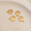 Jewelry Accessories Copper Pendant Handmade Inlaid Zircon With Hirback Pattern 14K Gold Plated