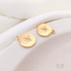 Jewelry Accessories Copper Pendant Handmade Inlaid Zircon With Hirback Pattern 14K Gold Plated