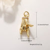 Jewelry Accessories Copper Pendant With Gesture Antler Pattern And Genuine Gold Colorpreserving Treatment