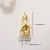 Jewelry Accessories Copper Pendant With Gesture Antler Pattern And Genuine Gold Colorpreserving Treatment