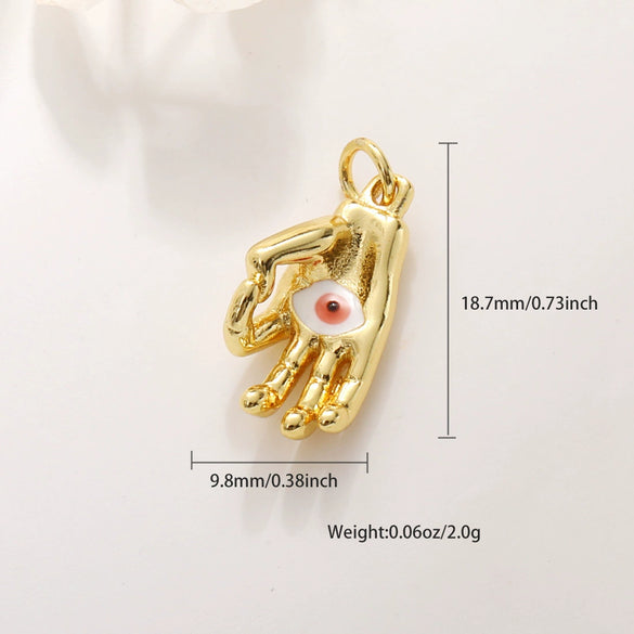 Jewelry Accessories Copper Pendant With Gesture Antler Pattern And Genuine Gold Colorpreserving Treatment