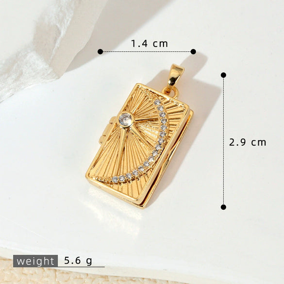 Jewelry Accessories Copper Pendant With Star Moon Peach Heart Geometric Constellation Micropaved Design