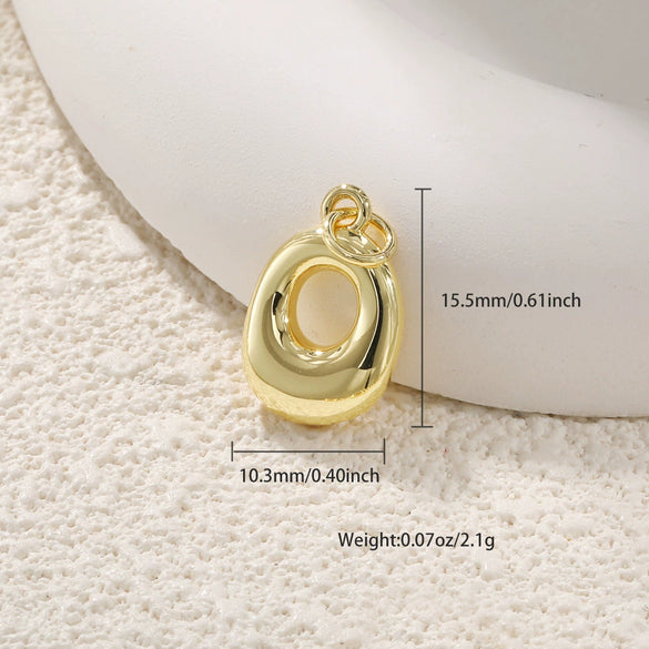 Jewelry Accessories Copper Plated Gold Letter Necklace Pendant