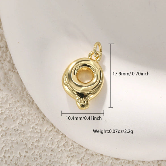 Jewelry Accessories Copper Plated Gold Letter Necklace Pendant