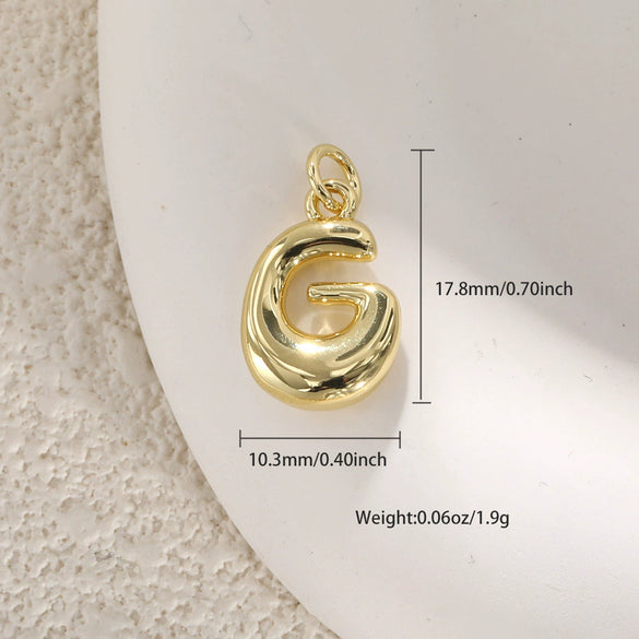 Jewelry Accessories Copper Plated Gold Letter Necklace Pendant