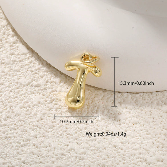 Jewelry Accessories Copper Plated Gold Letter Necklace Pendant