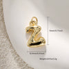 Jewelry Accessories Copper Plated Gold Letter Necklace Pendant