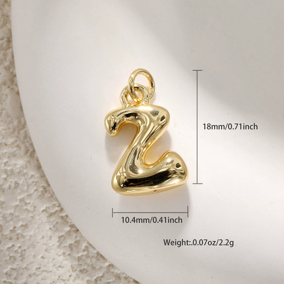 Jewelry Accessories Copper Plated Gold Letter Necklace Pendant