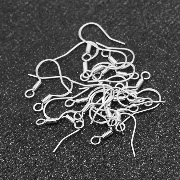 Jewelry Accessories Copper 925 Silver Hypoallergenic Ear Hook Earrings Engraved Electroplated Diy Material Handmade