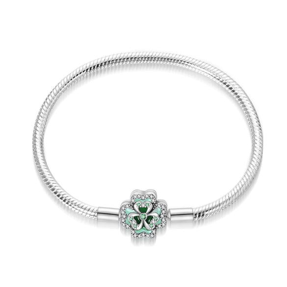 Jewelry Accessories Copper Silverplated Fourleaf Clover Starfish Shell Bracelet With Animal Zodiac Pattern Electroplated