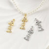 Jewelry Accessories Copper Small Fish Bone Pendant Electroplated With Fine Powder Zirconium And Pearl For Diy